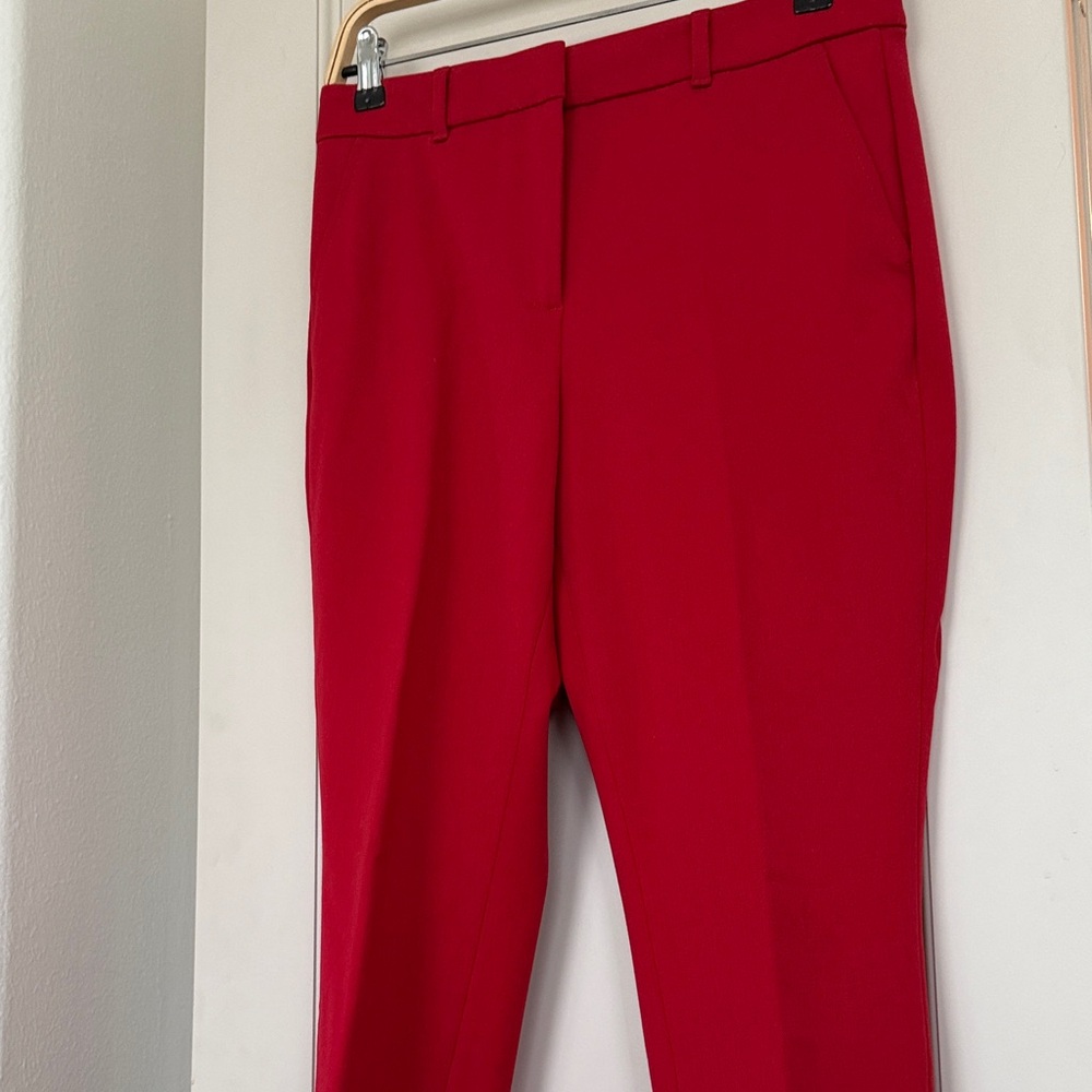 White House Black Market Women's Red Tailored Trousers